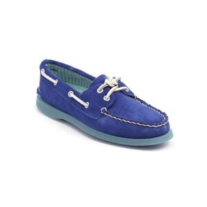 SPERRY CLASSIC AUTHENTIC VIBRANT BLUE SUEDE BOAT SHOES SIZE 6.5